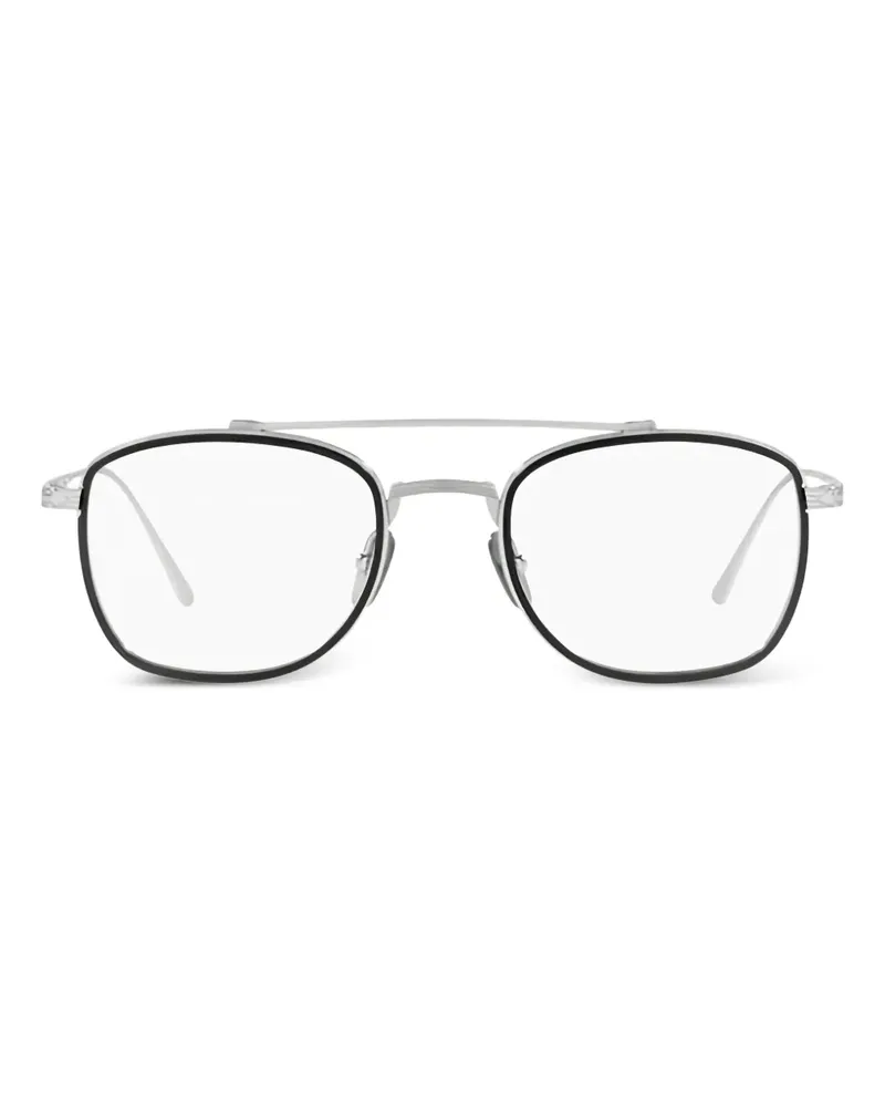 Persol Brille mit eckigem Gestell - Silber Silber