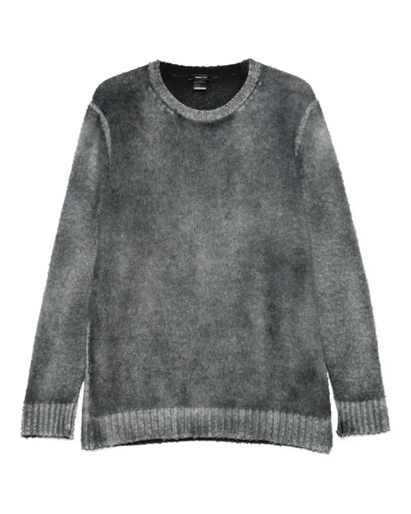 Avant Toi Ausgefranster Pullover mit rundem Ausschnitt - Grau Grau