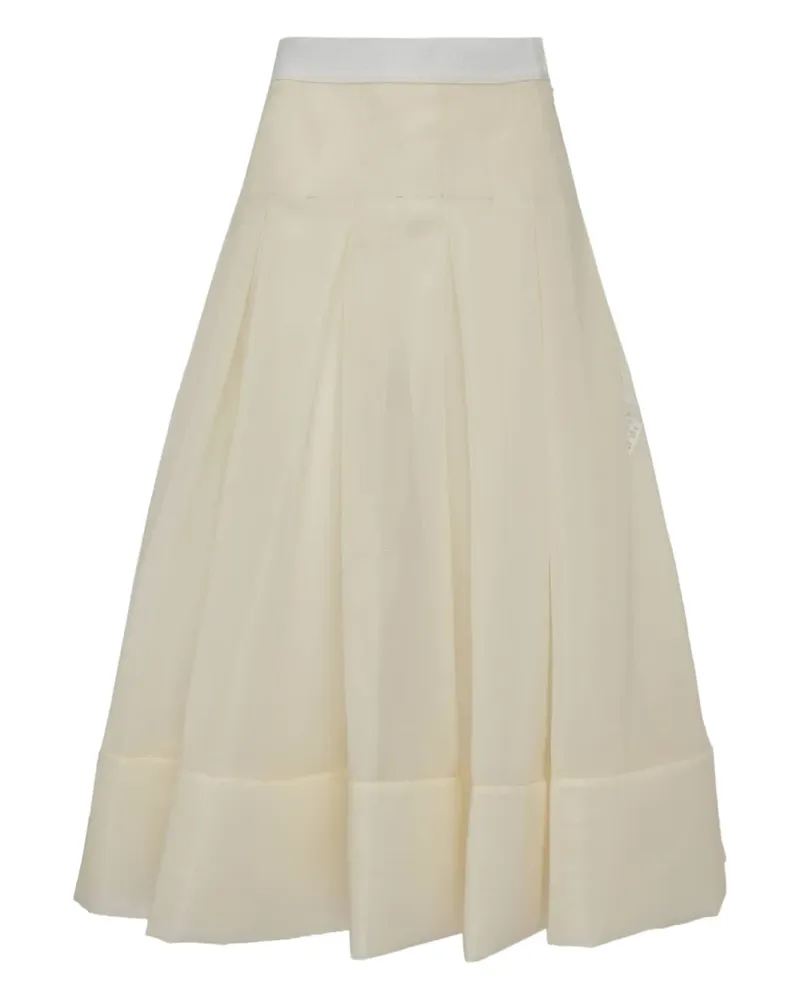 ENFÖLD pleated A-line skirt - Nude Nude