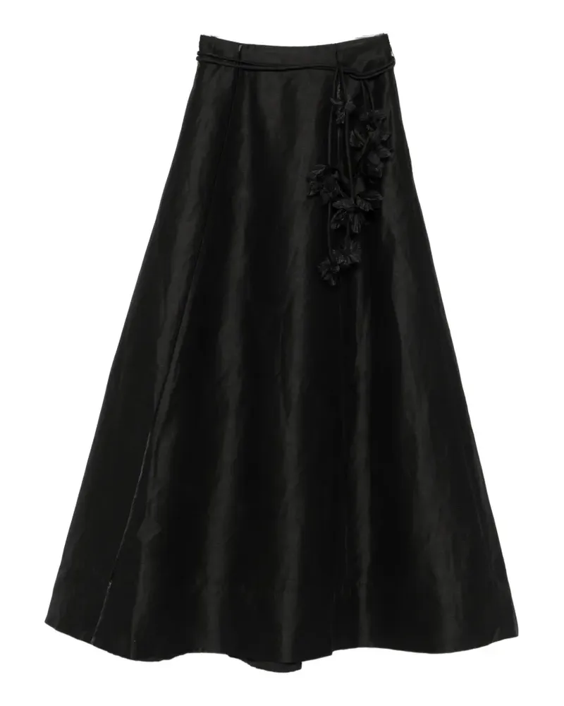 Aje. Demi floral-embellished maxi skirt - Schwarz Schwarz