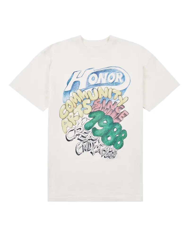 Honor The Gift Comm Arts Creative T-Shirt mit rundem Ausschnitt - Nude Nude