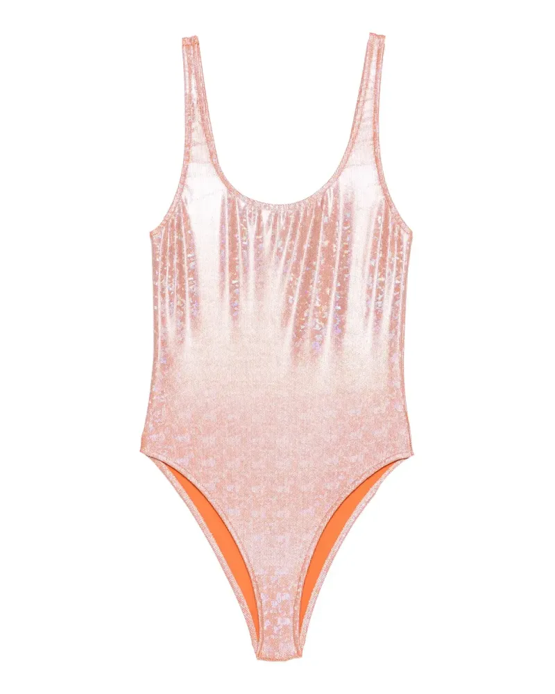 Barbara Bologna metallic-finish swimsuit - Rosa Rosa