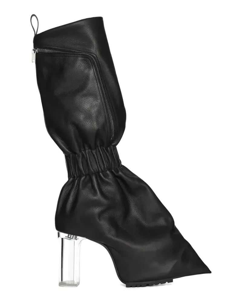 Rick Owens Taquito Stiefeletten mit Raffungen - Schwarz Schwarz