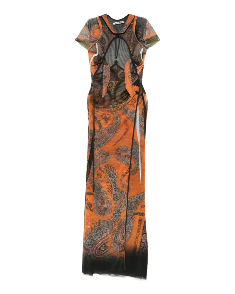 OTTOLINGER paisley-pattern maxi dress - Orange Orange