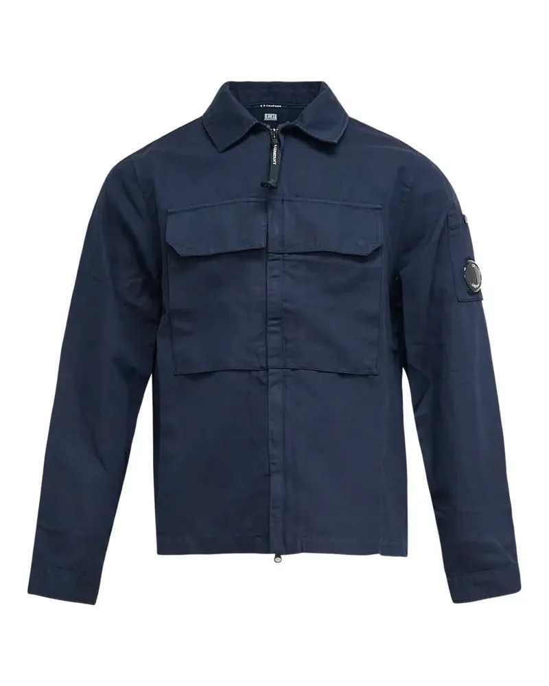 C.P. Company lens-detail zipped overshirt - Blau Blau
