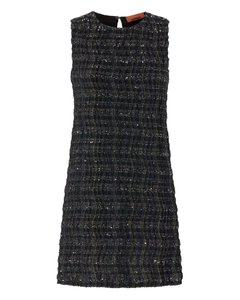 Missoni Verziertes Tweed-Minikleid - Schwarz Schwarz