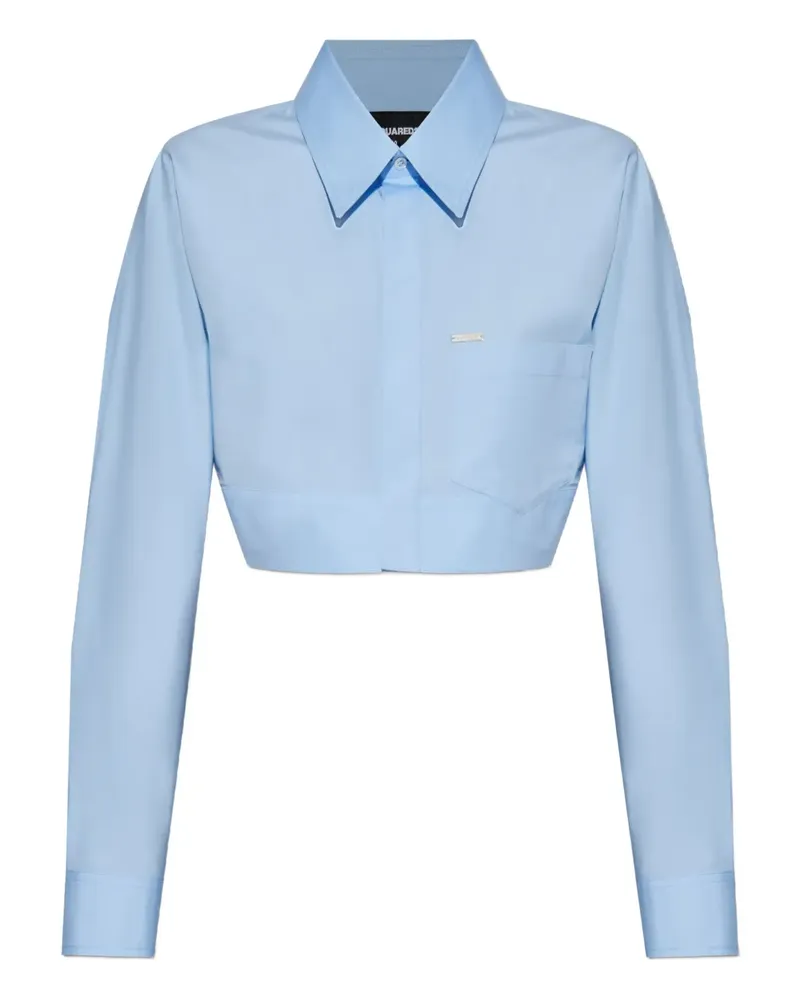 Dsquared2 Cropped-Hemd - Blau Blau