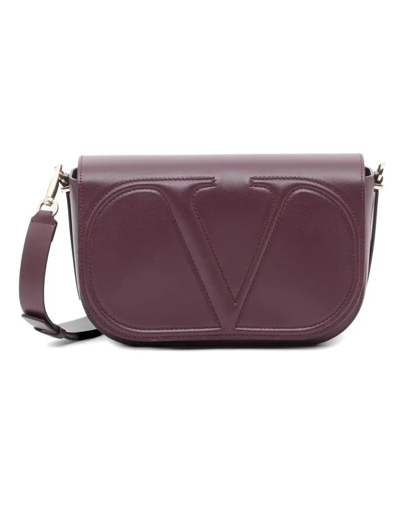 Valentino Garavani VLogo Walk Schultertasche aus Kalbsleder - Violett Violett