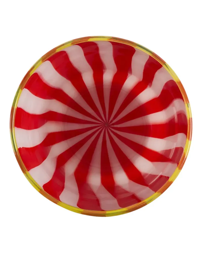 Lisa Corti Gestreifte Circus Vase - Rot Rot