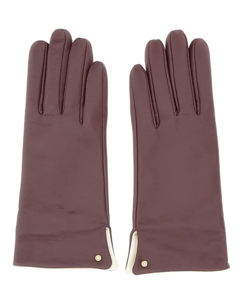 Gianni Chiarini logo-rivet leather gloves - Violett Violett