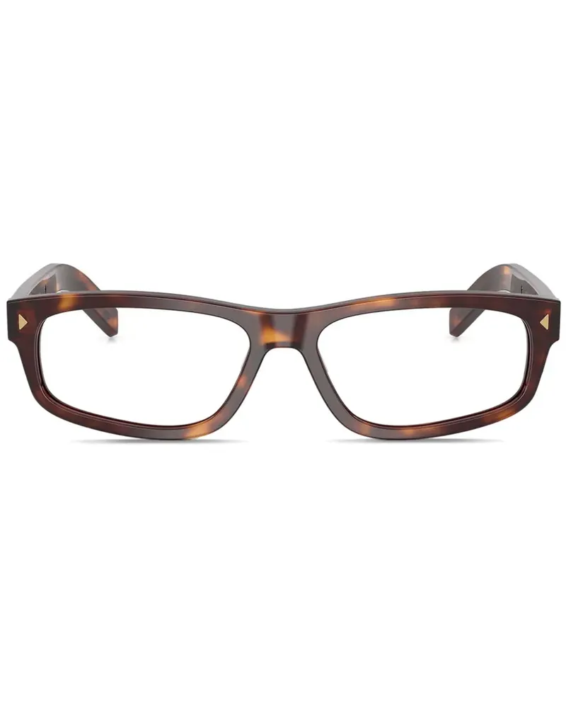 Prada Brille mit eckigem Gestell - Braun Braun