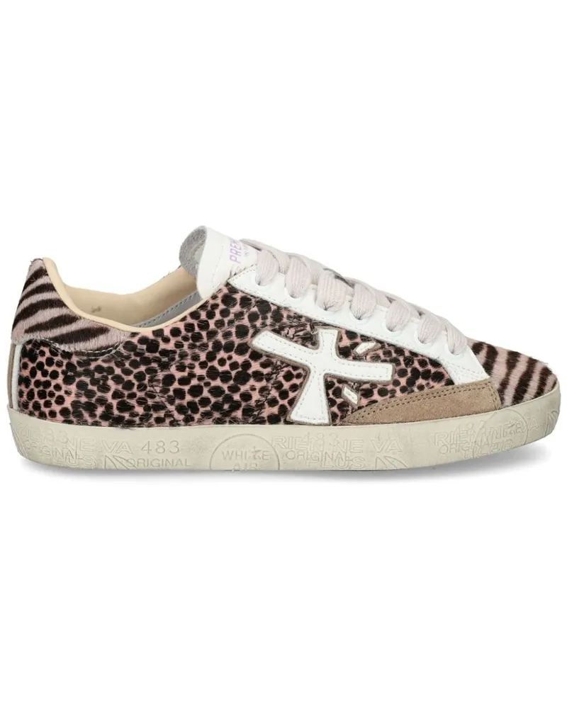 Premiata Sneakers mit Leoparden-Print Nude