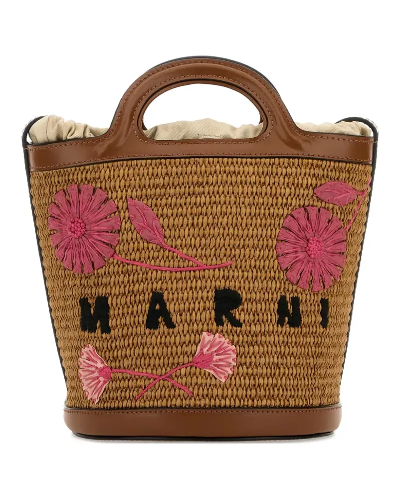 Marni Kleine Tropicalia Beuteltasche - Braun Braun