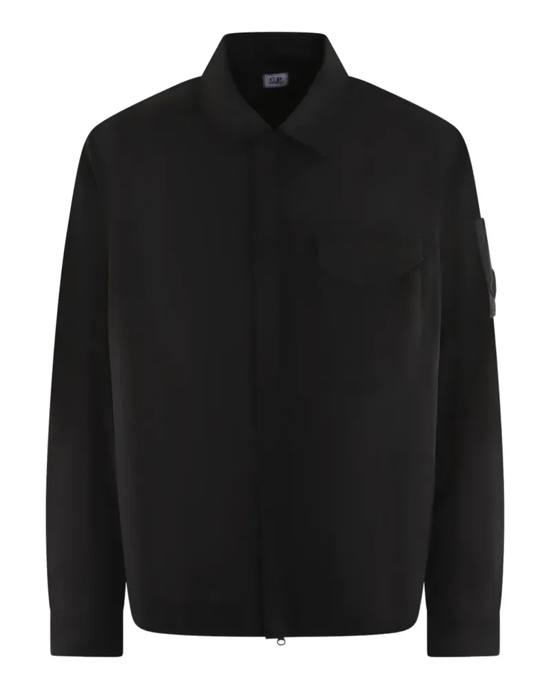 C.P. Company Hemdjacke mit Lens-Detail und Pattentaschen - Schwarz Schwarz