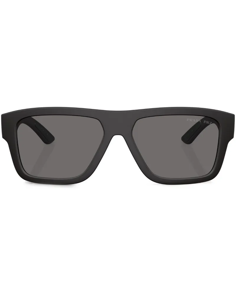 Prada Eckige Sonnenbrille mit Print - Schwarz Schwarz