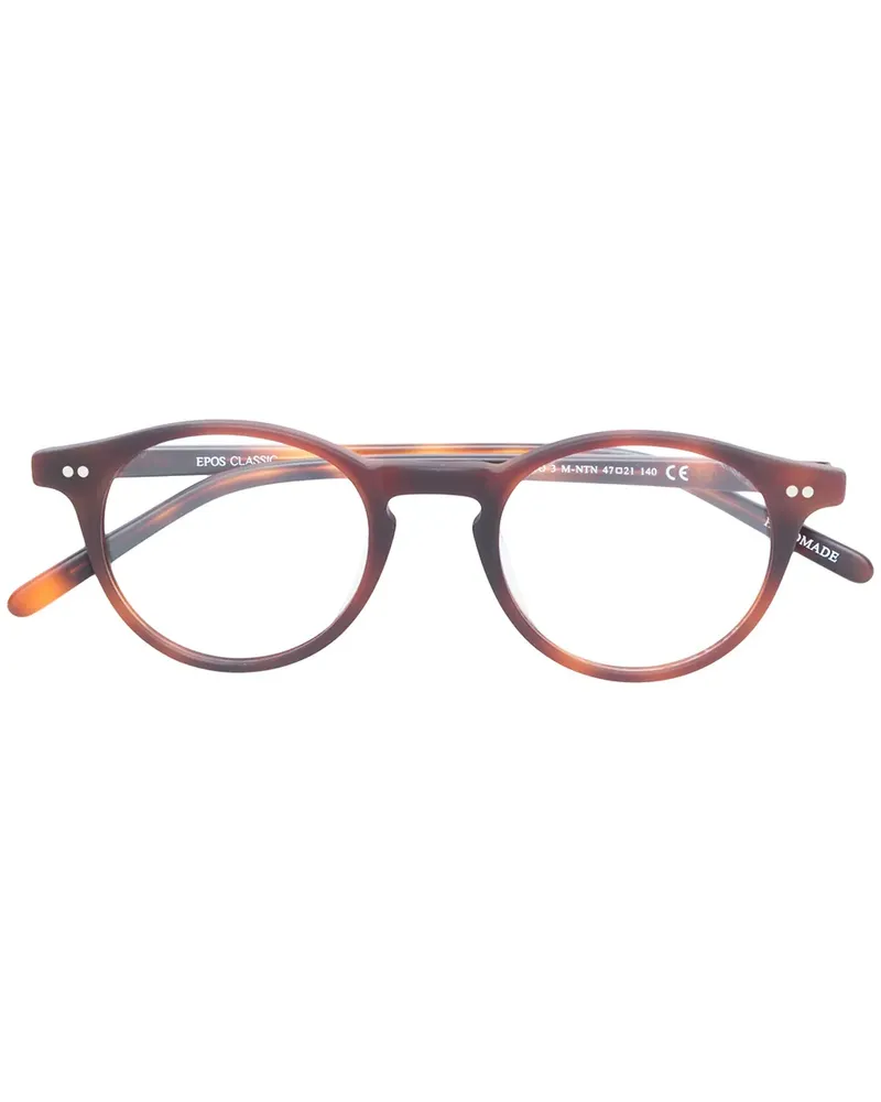 EPOS Brille mit rundem Gestell - Braun Braun