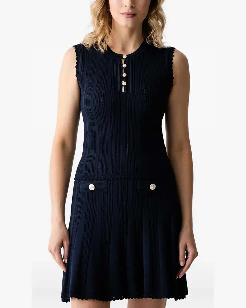 Guess cable-knit sleeveless top - Blau Blau