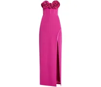 Abendkleid mit Rosenapplikation - Rosa