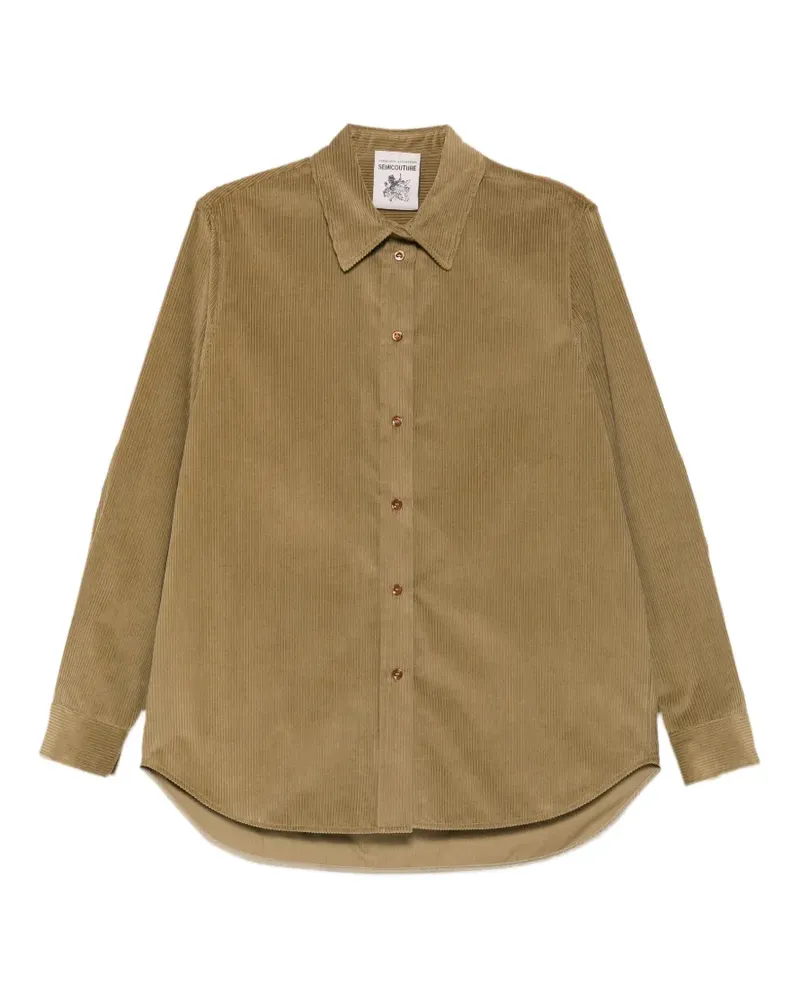 Semicouture Pollyana Hemd aus Cord - Grün Grün