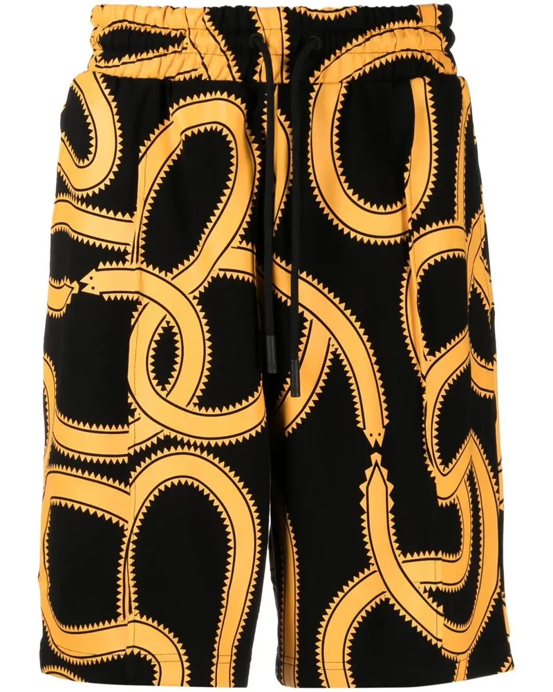 Marcelo Burlon | County of Milan Snakes print track shorts - Schwarz Schwarz