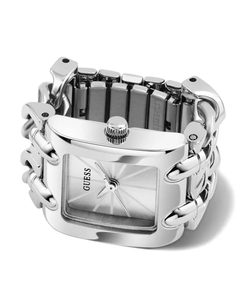 Guess Armbanduhr mit Ring 18mm - Silber Silber
