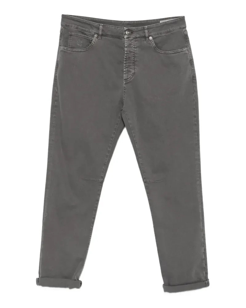 Brunello Cucinelli Gerade Jeans im Five-Pocket-Design - Grau Grau