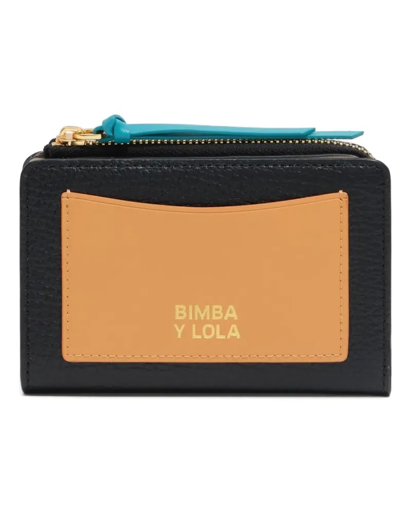 BIMBA Y LOLA zip-fastening bi-colour wallet - Schwarz Schwarz