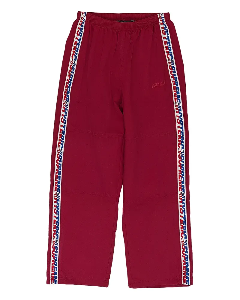 Supreme Being x Hysteric Glamour logo-tape track pants - Rot Rot