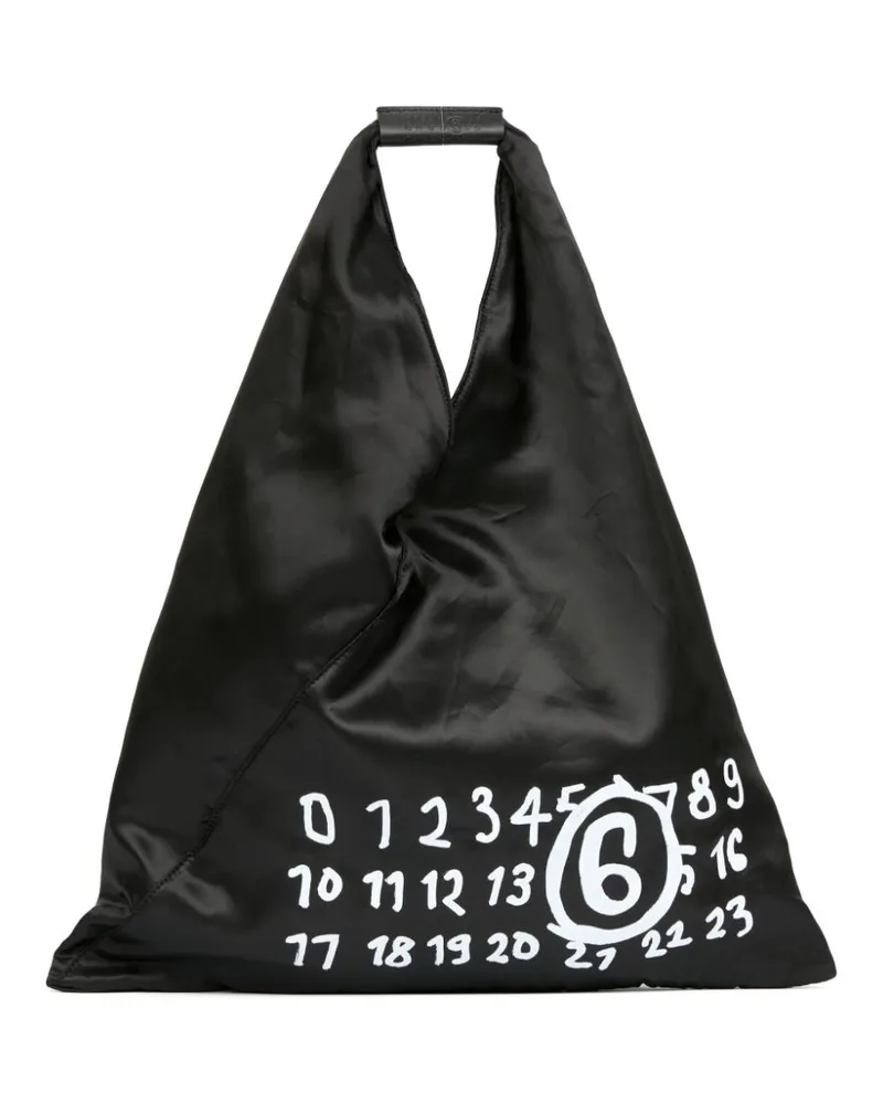 Maison Margiela Classic Japanese Shopper mit Logo-Print - Schwarz Schwarz