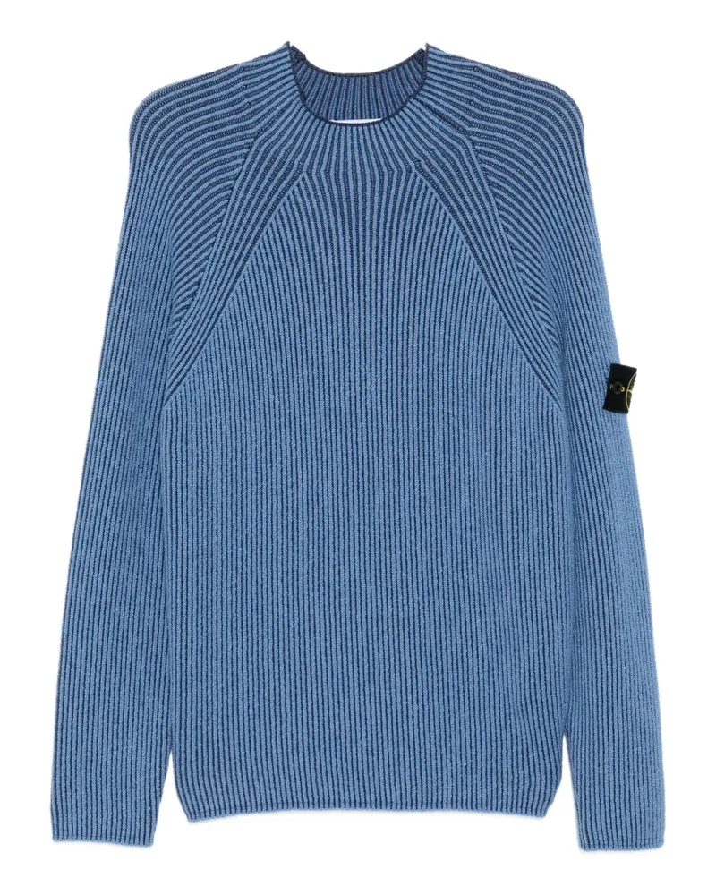 Stone Island Pullover mit Logo-Patch - Blau Blau