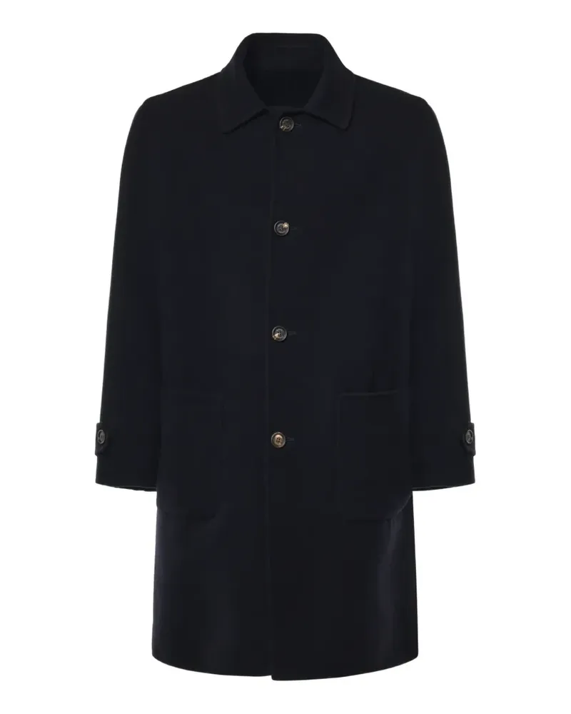 Eleventy button-down patch-pocket coat - Blau Blau