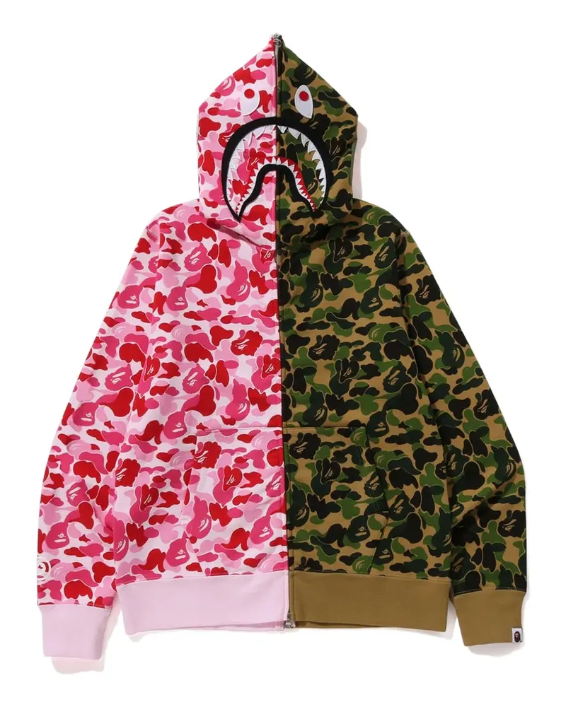 BAPE Abc Camo Separate Shark Kapuzenjacke - Rosa Rosa