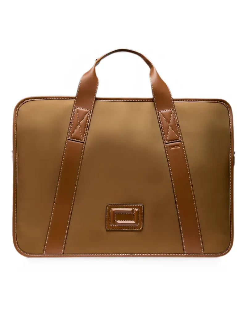 Lancel 45 Mistral logo-patch holdall - Braun Braun