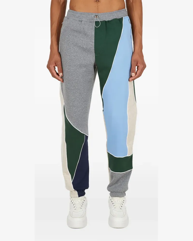 AHLUWALIA Hose im Patchwork-Look - Grau Grau
