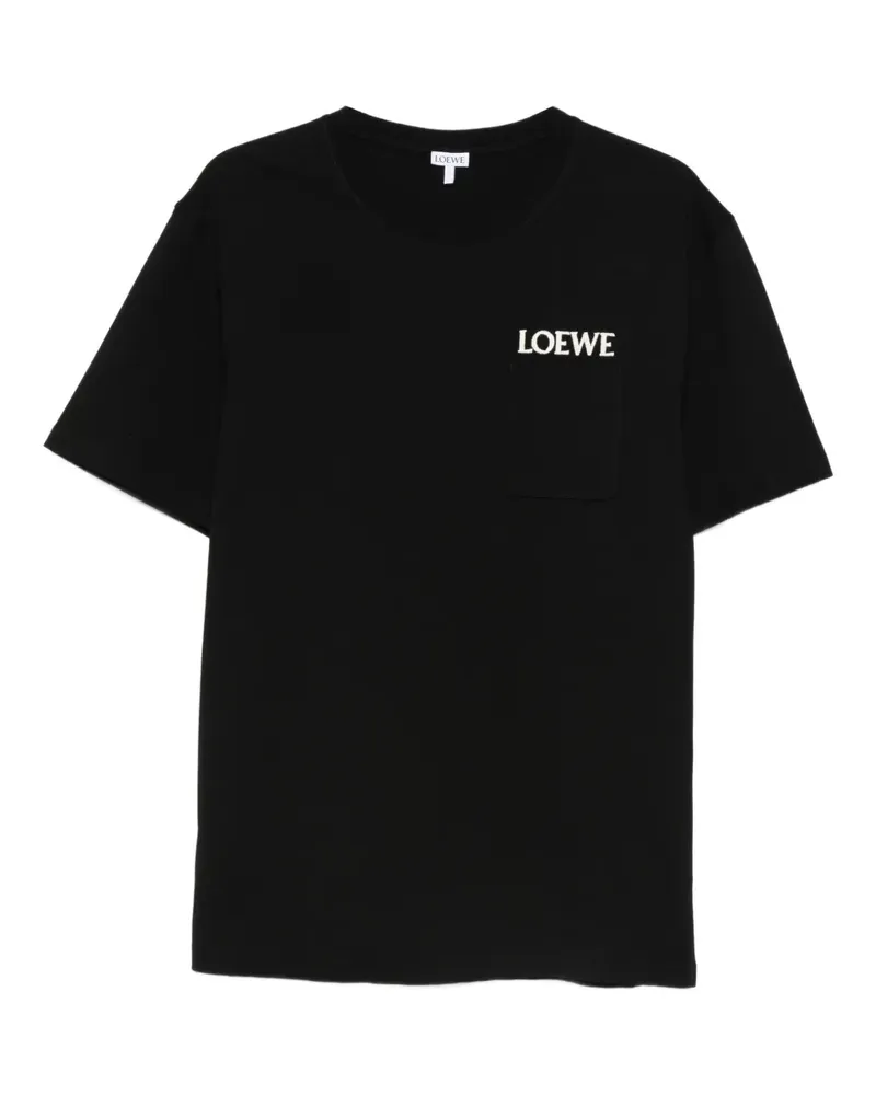 Loewe T-Shirt mit Taschendetail - Schwarz Schwarz