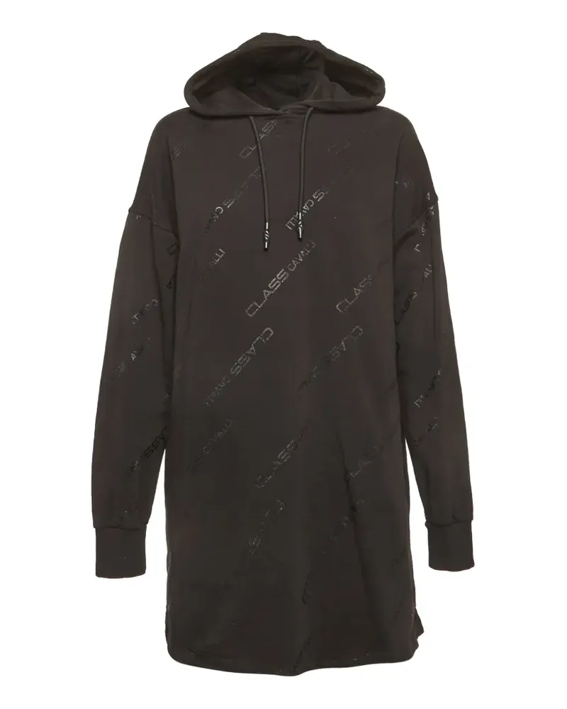 Roberto Cavalli logo-print oversized hoodie - Schwarz Schwarz