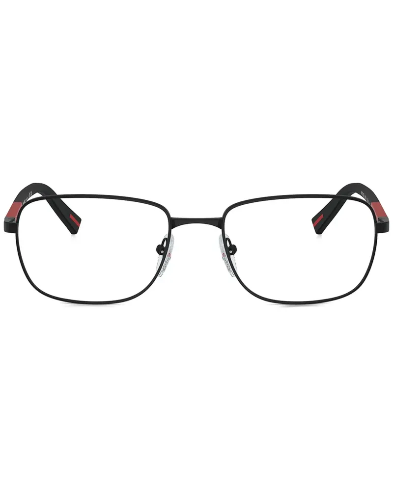 Prada Brille mit eckigem Gestell - Schwarz Schwarz