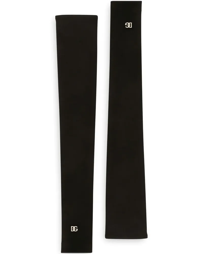 Dolce & Gabbana Fingerlose Handschuhe - Schwarz Schwarz