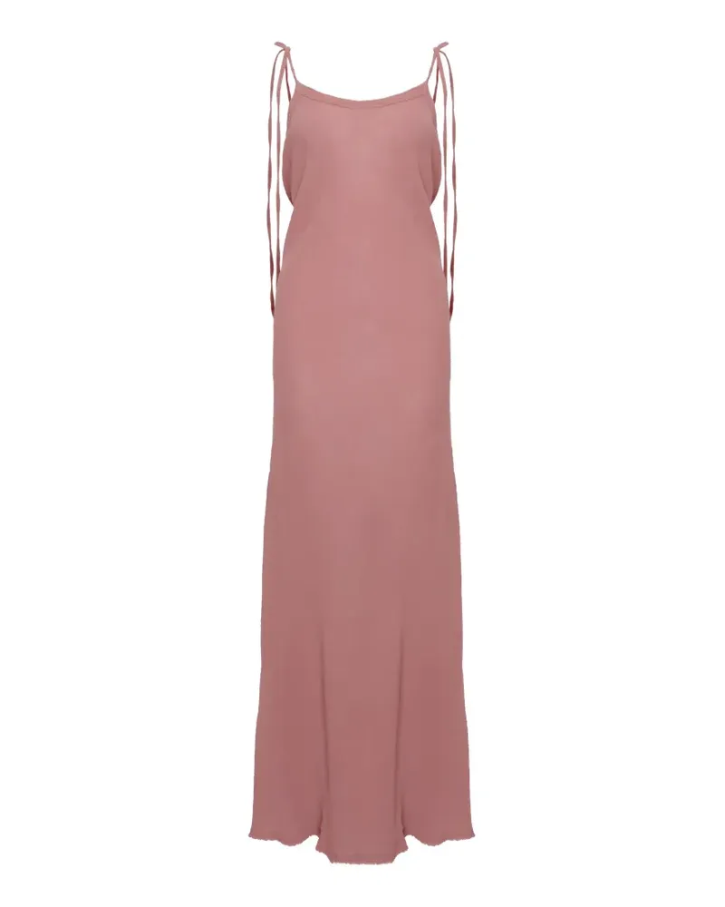 Caravana Langes Konik Kleid aus Gaze - Rosa Rosa