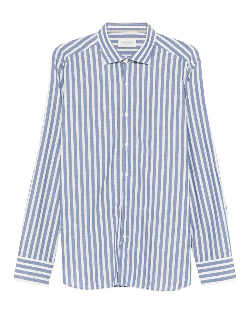 Tintoria Mattei Gestreiftes Hemd - Blau Blau