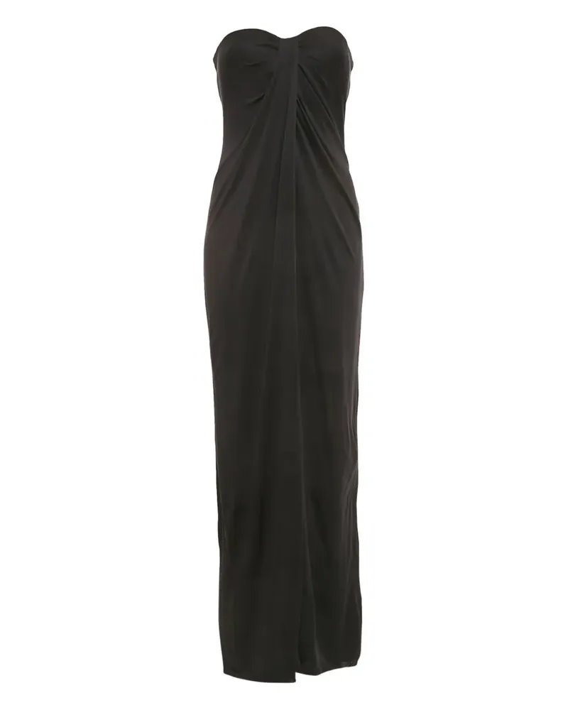 Max Mara Drapiertes Kleid - Schwarz Schwarz