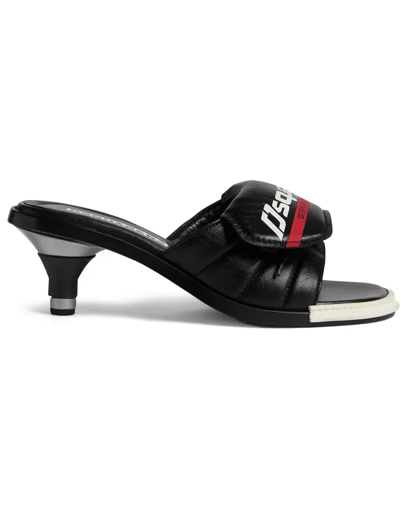 Dsquared2 Mules mit Logo - Schwarz Schwarz