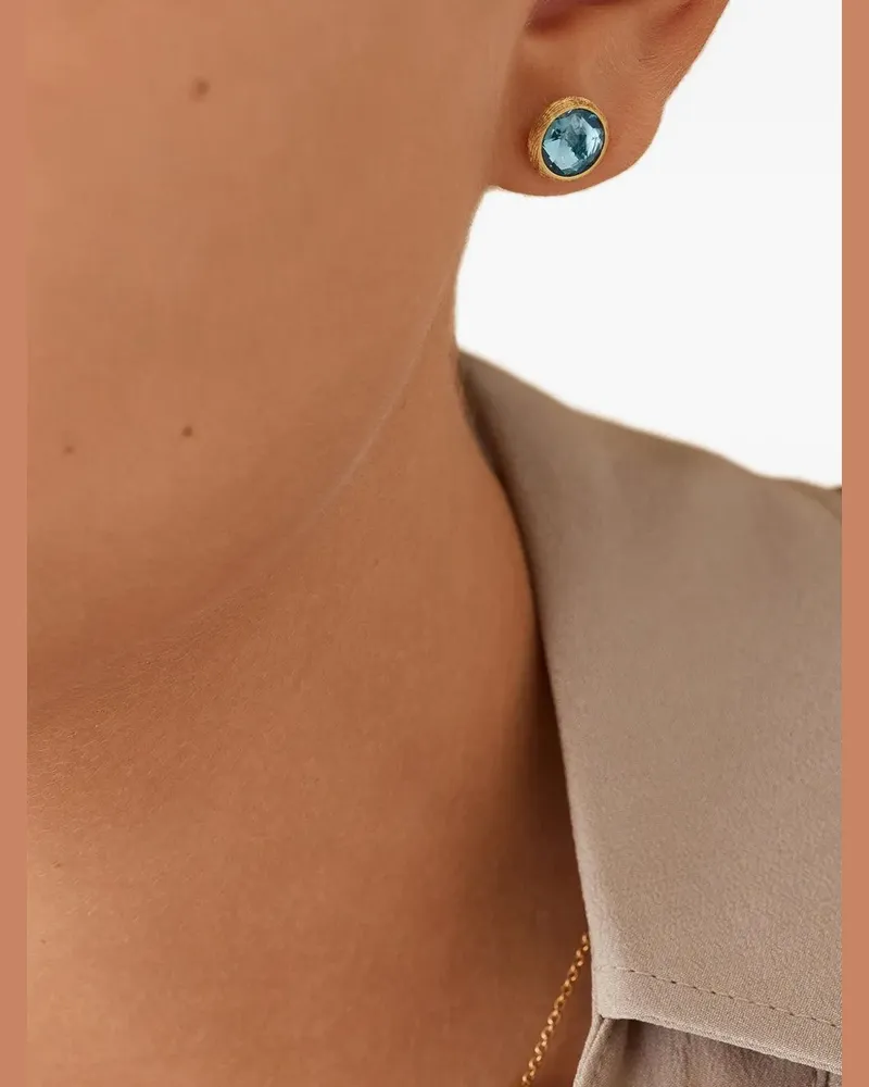 Marco Bicego 18kt Gelbgoldohrringe mit blauem Topas Gold