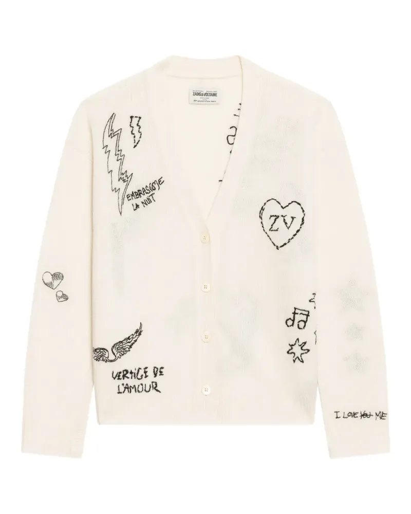 Zadig & Voltaire Mirkaz Cardigan aus 100% Kaschmir - Nude Nude