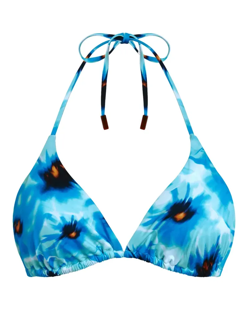Vilebrequin triangle floral bikini top - Blau Blau