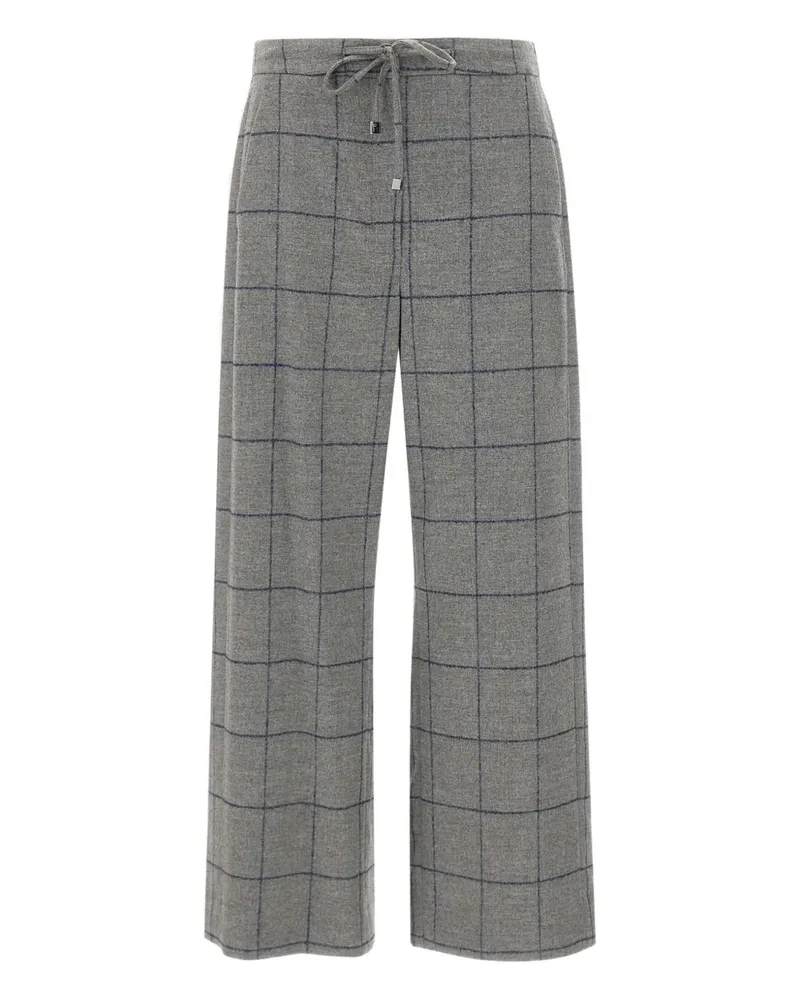 Max Mara Sfinge checked trousers - Grau Grau