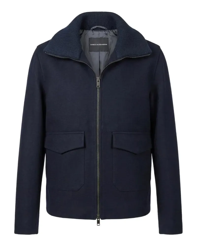 Daniele Alessandrini Jacke mit geripptem Kragen - Blau Blau