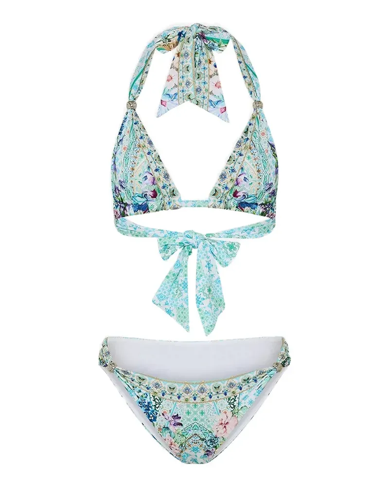 Camilla Bikini mit Schnürung - Blau Blau
