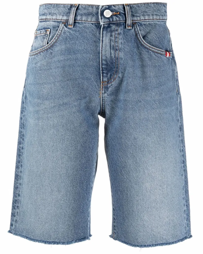 Amish Knielange Haley Jeans-Shorts - Blau Blau