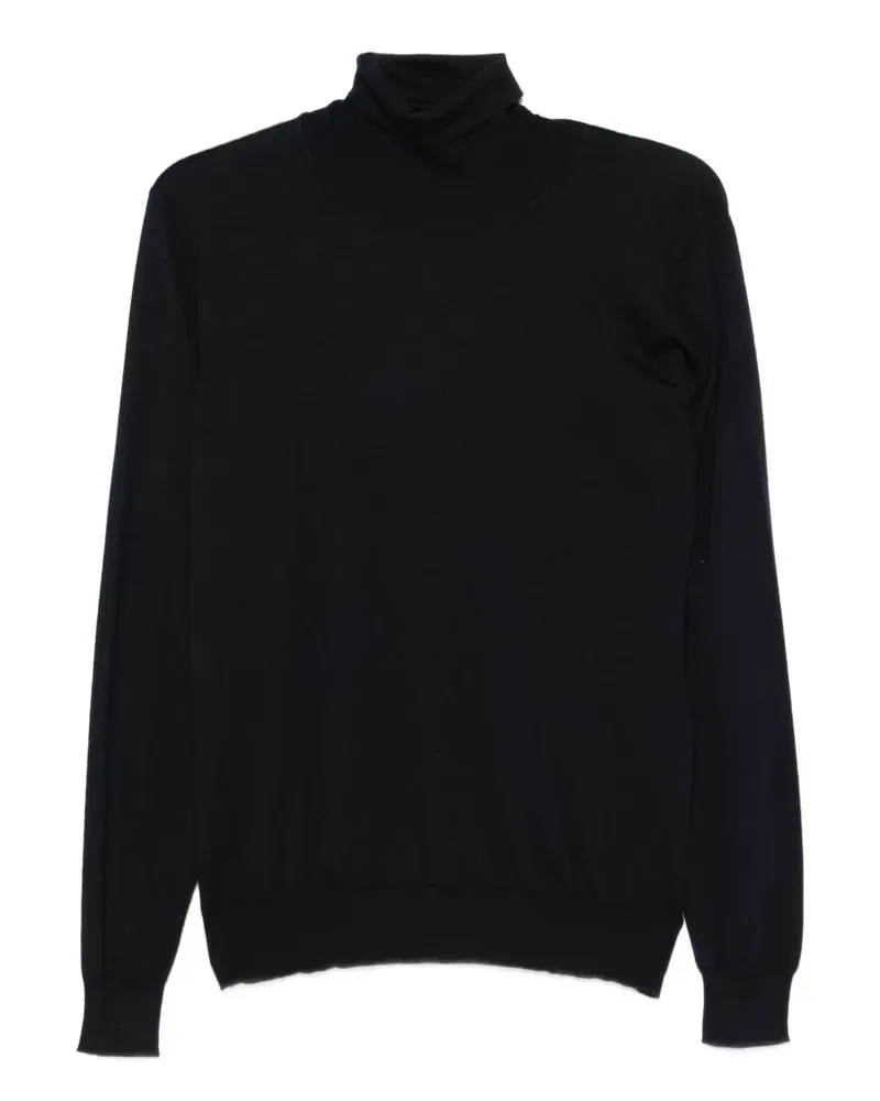 Fedeli Langärmeliger Rollkragenpullover - Blau Blau